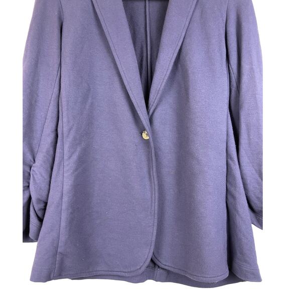 Theory 3/4 Sleeve Buttery Soft Modal Navy Single Button Blazer Size‎ Small - Picture 5 of 10